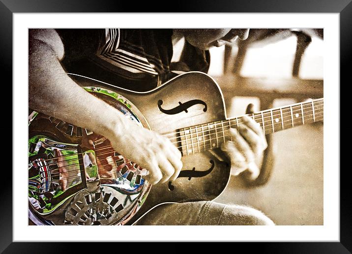 The Guitar Player Framed Mounted Print by Tom and Dawn Gari