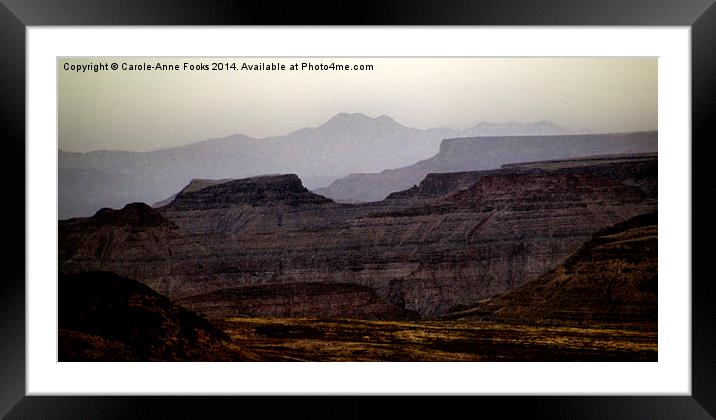 Layered Mountains Framed Mounted Print by Carole-Anne Fooks