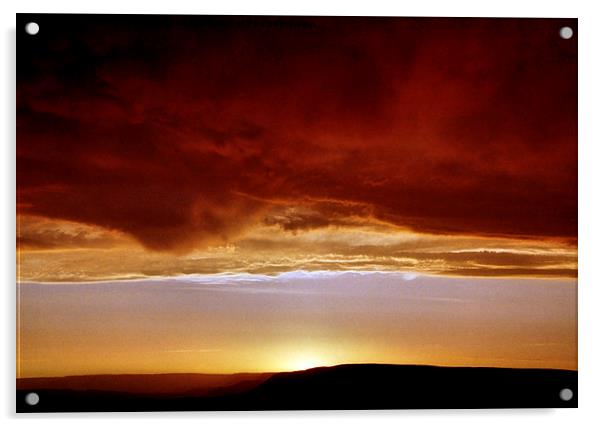 Underneath Stormclouds: Sunset at Fish River Canyo Acrylic by Carole-Anne Fooks