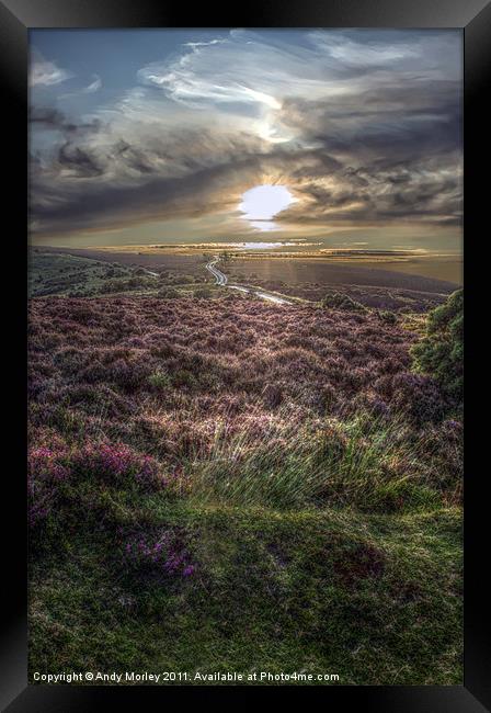 Sunset over Exmoor Framed Print by Andy Morley