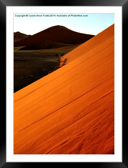 Glowing Slopes Framed Mounted Print by Carole-Anne Fooks