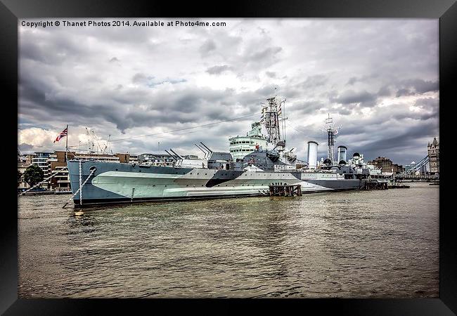 HMS Belfast Framed Print by Thanet Photos