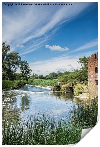Mill on the Stour Print by Phil Wareham