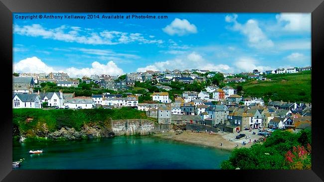 PORT ISAAC Framed Print by Anthony Kellaway