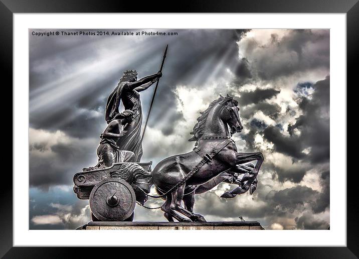 Statue of Boudica Framed Mounted Print by Thanet Photos