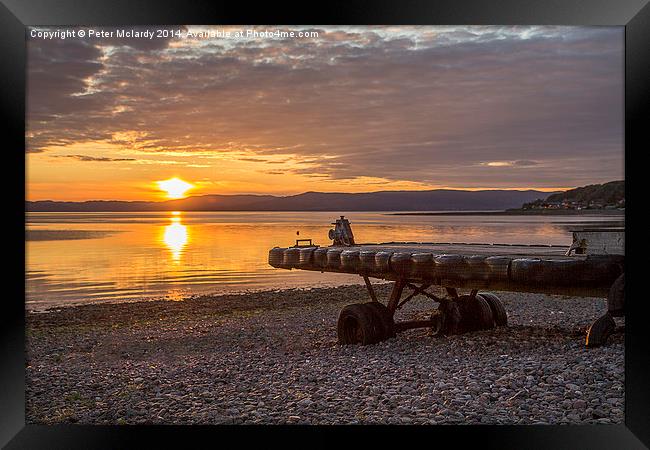 Largs sunset Framed Print by Peter Mclardy