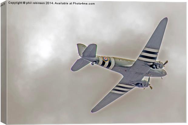 RAF Dakota Canvas Print by Phil Robinson