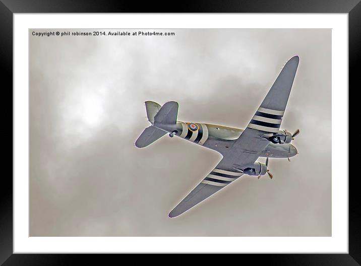 RAF Dakota Framed Mounted Print by Phil Robinson