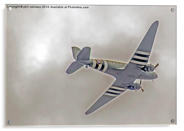 RAF Dakota Acrylic by Phil Robinson