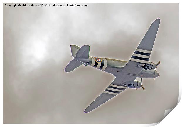 RAF Dakota Print by Phil Robinson