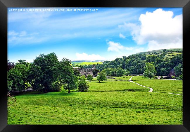 Bolton Abbey in North Yorkshire, England Framed Print by Malgorzata Larys