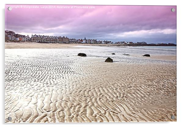 The beach at North Berwick, East Lothian, Scotland Acrylic by Malgorzata Larys