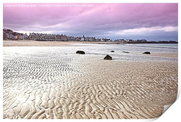 The beach at North Berwick, East Lothian, Scotland Print by Malgorzata Larys