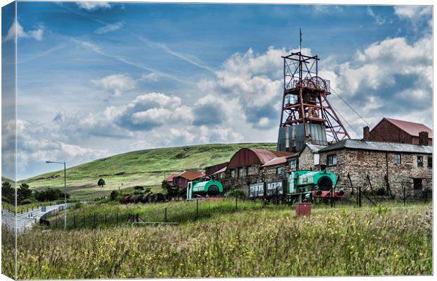 Steam At Big Pit Canvas Print by Steve Purnell