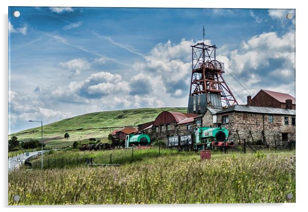 Steam At Big Pit Acrylic by Steve Purnell