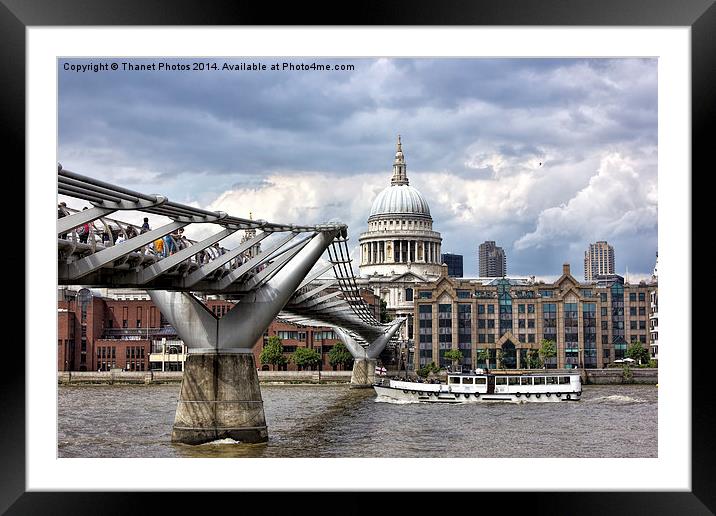 Millennium Bridge Framed Mounted Print by Thanet Photos