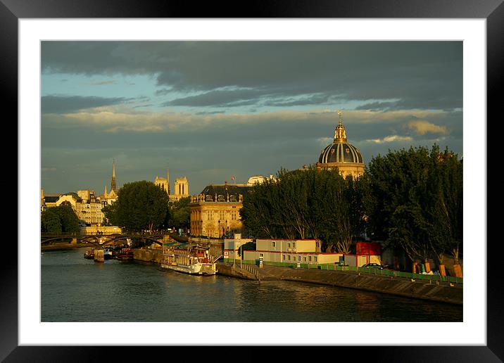 Sun in Paris Framed Mounted Print by Dianana 