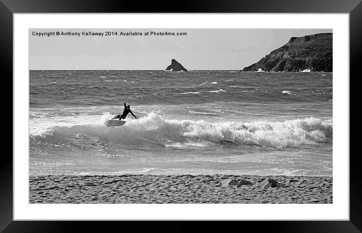 SURF ACTION Framed Mounted Print by Anthony Kellaway