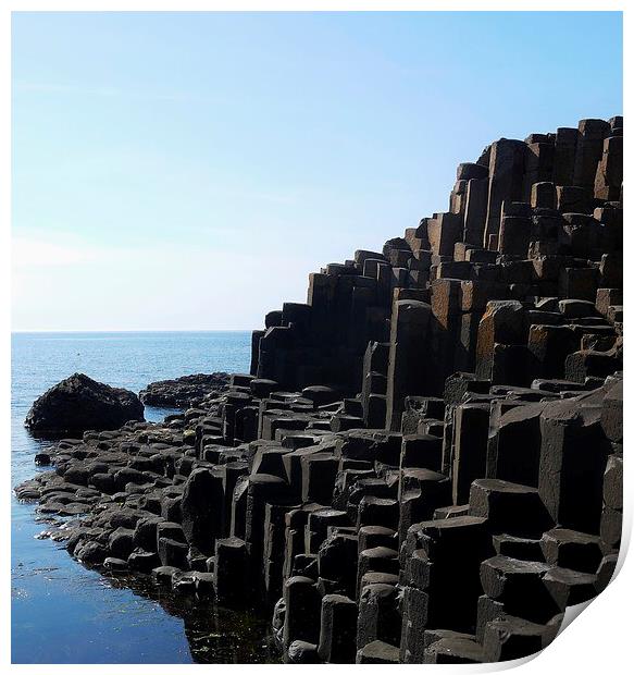 Giants Causeway Print by Claire Clarke