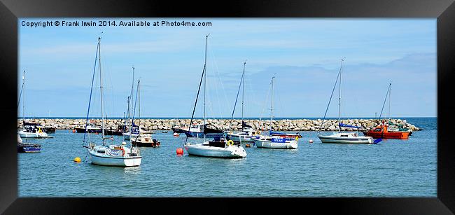 A view of Rhos-on-Sea harbour Framed Print by Frank Irwin