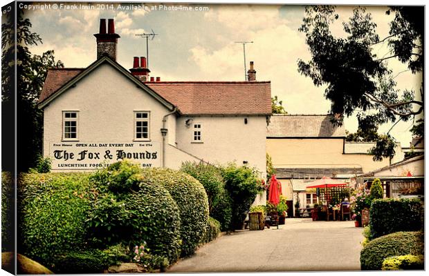 The Fox & Hounds, Barnston – Grunged effect Canvas Print by Frank Irwin