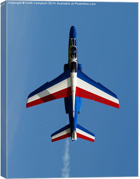 Patrouille De France Alphajet Canvas Print by Keith Campbell