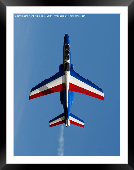 Patrouille De France Alphajet Framed Mounted Print by Keith Campbell