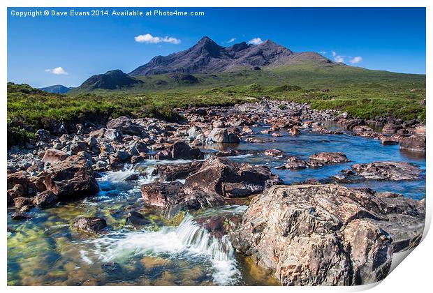 Cuillin Ridge Isle Of Skye Print by Dave Evans