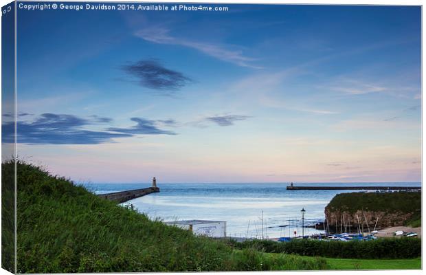 Tynemouth Piers Canvas Print by George Davidson