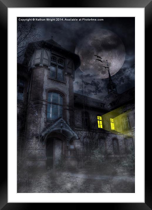 Horror nights Framed Mounted Print by Nathan Wright