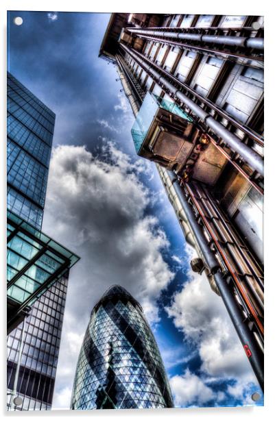 City of London Iconic Buildings Acrylic by David Pyatt