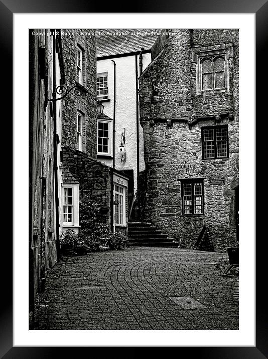Mono: Tudor Merchants House Tenby Framed Mounted Print by Barrie Foster