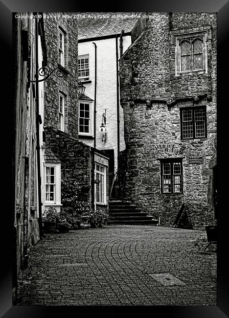 Mono: Tudor Merchants House Tenby Framed Print by Barrie Foster