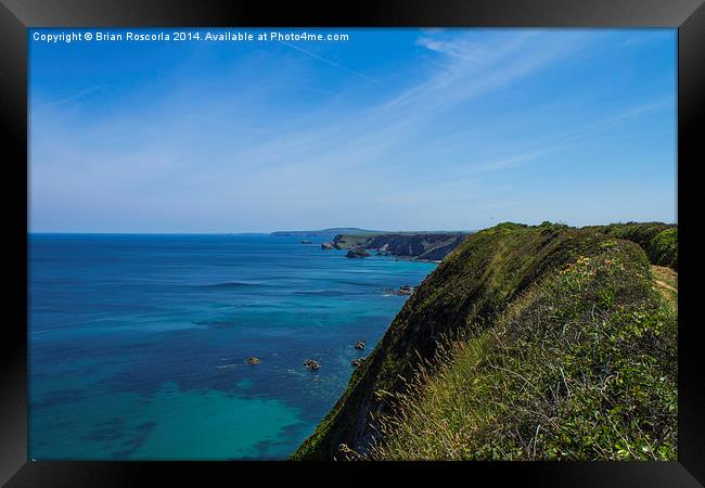 North Coast  Cornwall Framed Print by Brian Roscorla