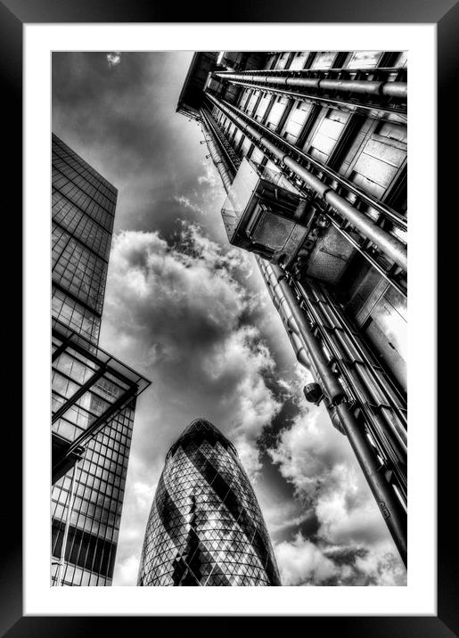 City of London Iconic Buildings Framed Mounted Print by David Pyatt