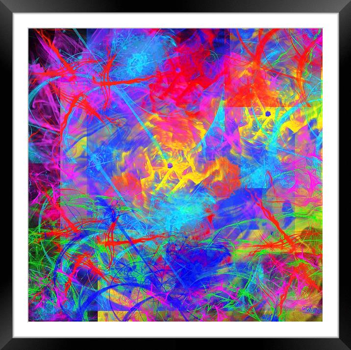 Colour Chaos Framed Mounted Print by Matthew Lacey