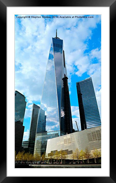 One World Center - Freedom Tower Framed Mounted Print by Stephen Stookey