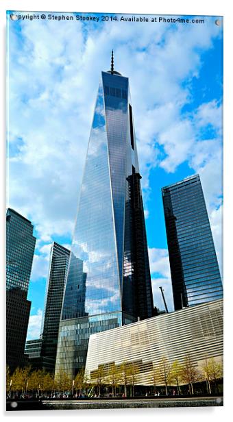 One World Center - Freedom Tower Acrylic by Stephen Stookey