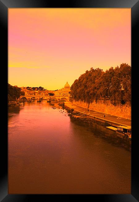Up the Tiber Framed Print by  Orchard