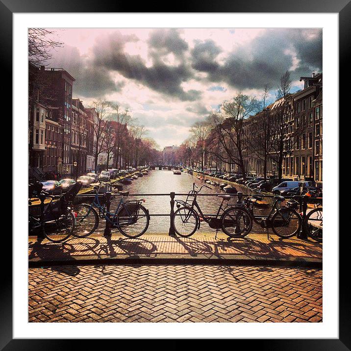 Amsterdam Canal Framed Mounted Print by Lindsay Read