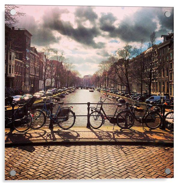 Amsterdam Canal Acrylic by Lindsay Read