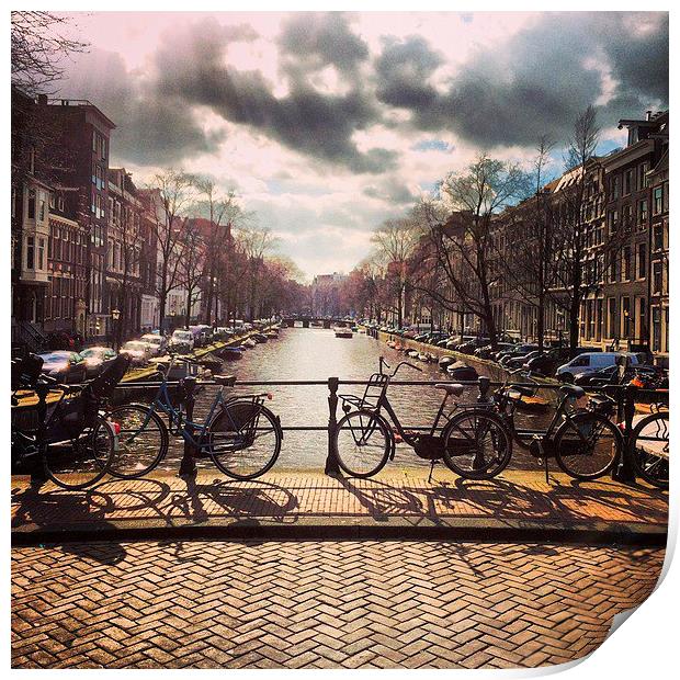 Amsterdam Canal Print by Lindsay Read