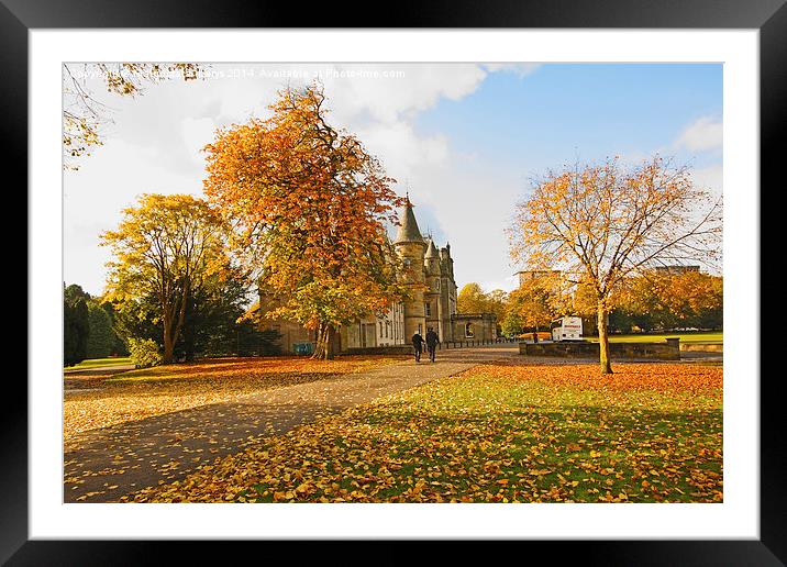 Callendar House in wonderful autumnal park of Falk Framed Mounted Print by Malgorzata Larys