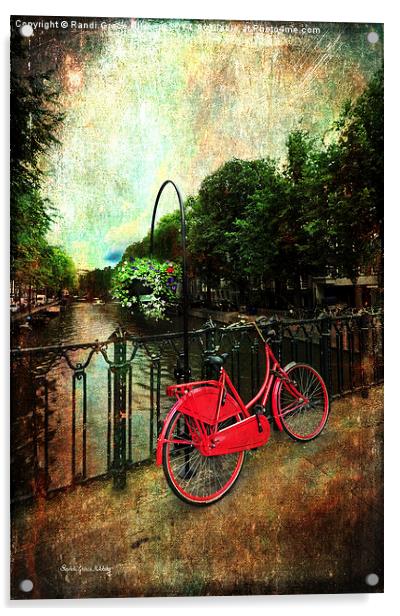 The Red Bicycle Acrylic by Randi Grace Nilsberg
