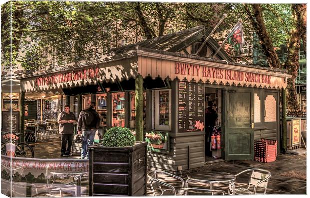 Hayes Island Snack Bar Cardiff Canvas Print by Steve Purnell