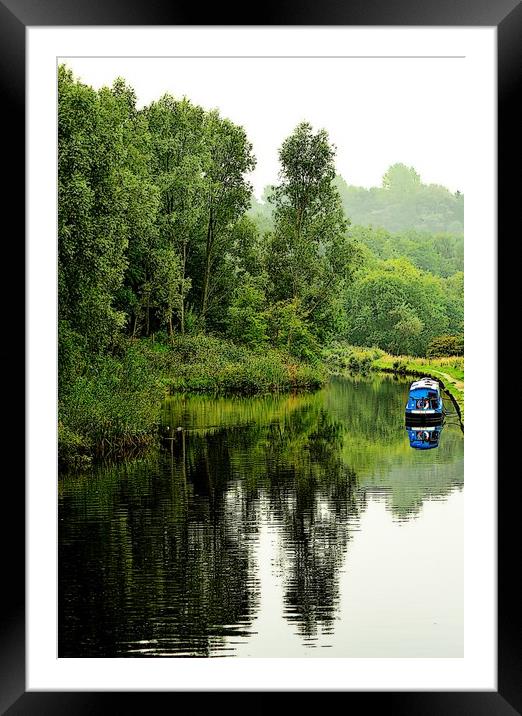 Roaches Lock Huddersfield Canal Mossley Framed Mounted Print by Andy Smith
