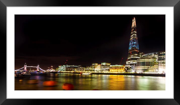 The Shard and Tower Bridge Framed Mounted Print by Oxon Images