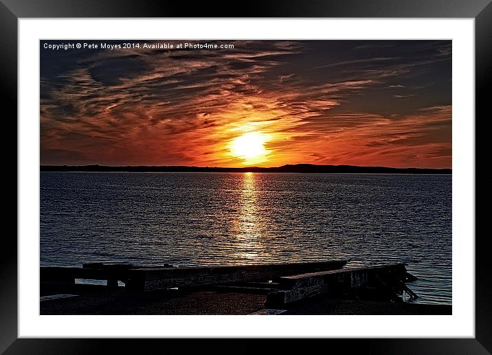 The Old Slipway at Sunset Framed Mounted Print by Pete Moyes