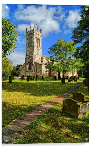 St John The Baptist Church,Wadworth Acrylic by Darren Galpin