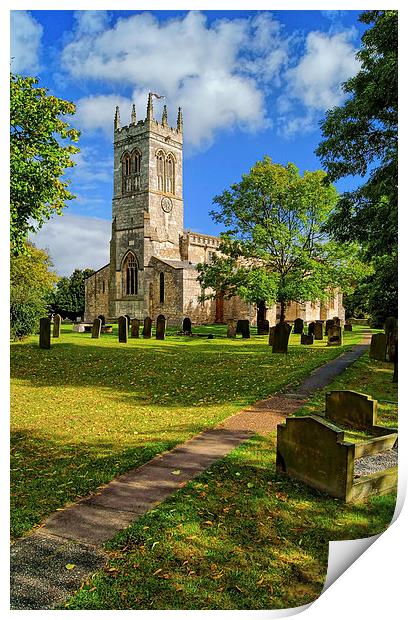 St John The Baptist Church,Wadworth Print by Darren Galpin